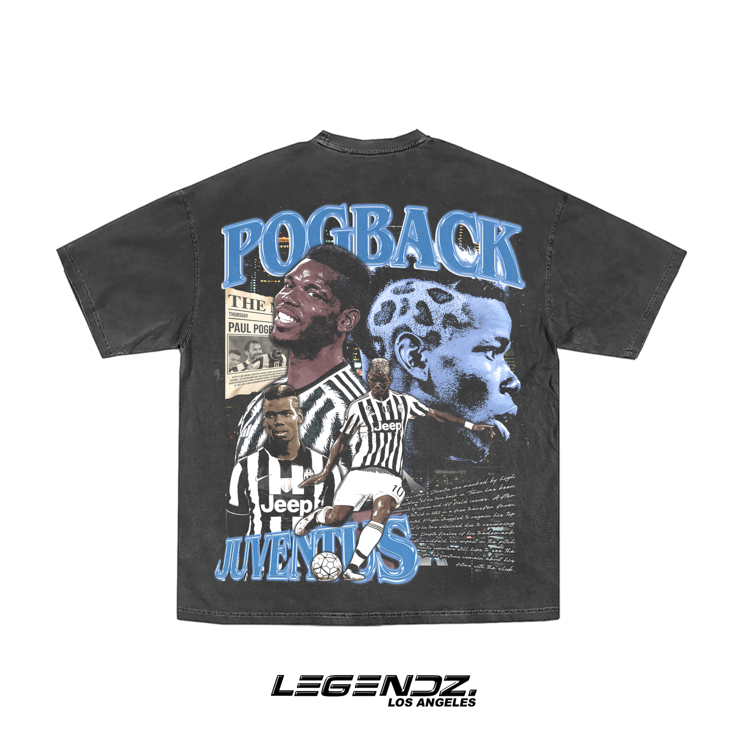 Paul pogba washed black tee